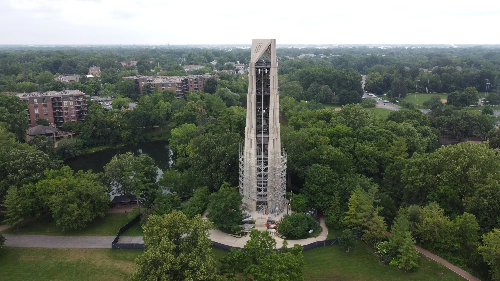 The Millennium Carillon above the Riverwalk